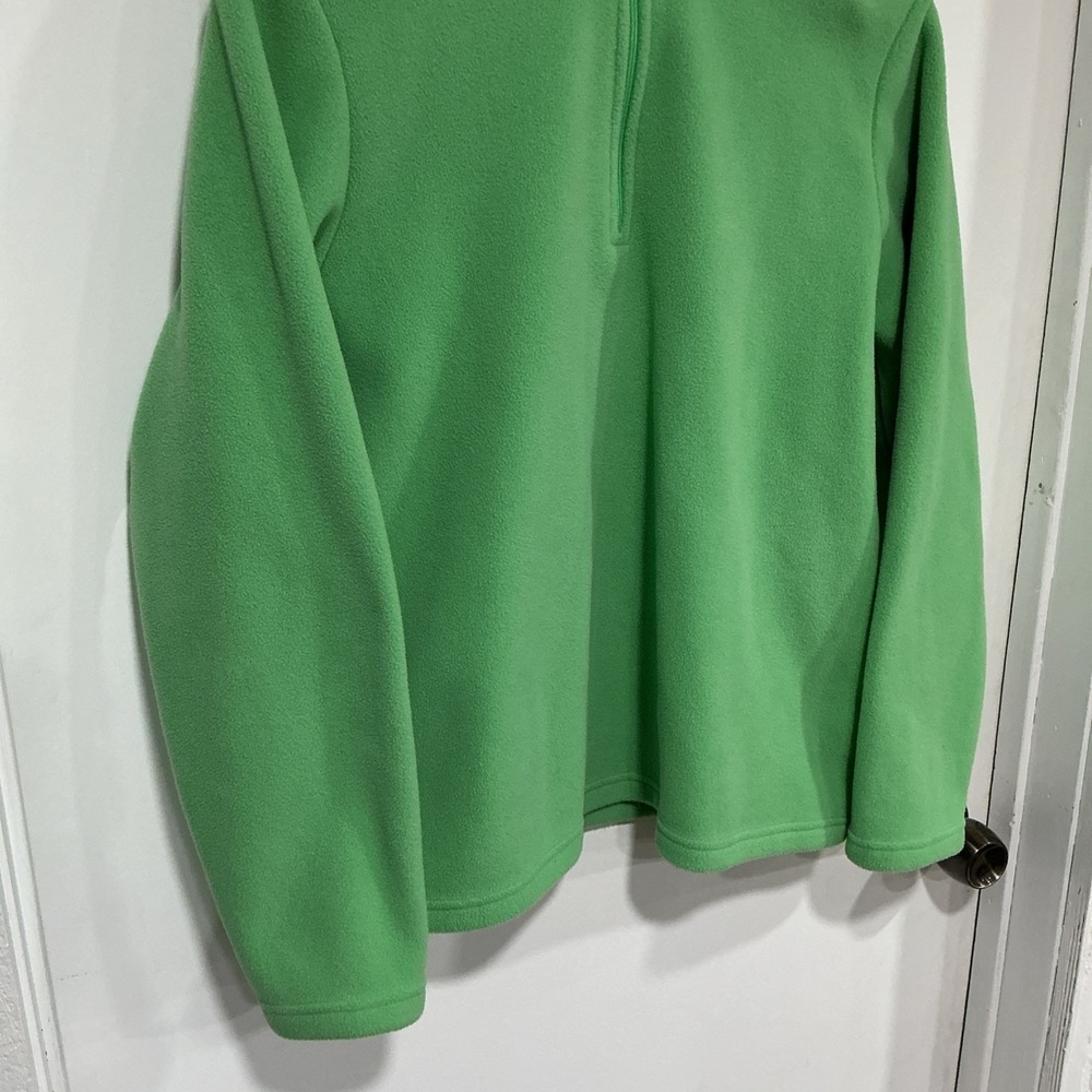 L.L. Bean Quarter Zip Fleece, Women's Medium, Green, Outdoors, EUC, 0CVP7 - Picture 3 of 10